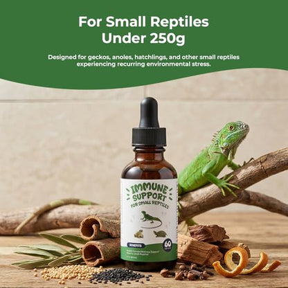 Herbal Reptile Supplement, Daily Wellness Drops for Immune, Appetite, Digestion & Respiratory Health Support, Liquid Support for Geckos, Lizards & Companion Reptiles