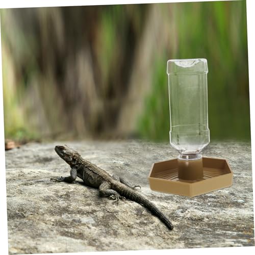 Reptile Automatic Water Dispenser for Tortoise and Lizard Compact Hydration Bowl with Reservoir Effortless Maintenance Feeding Dish Space Saving Pet Accessory for Reptile Tanks
