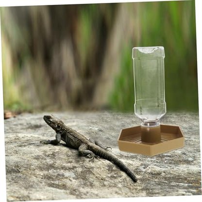 Reptile Automatic Water Dispenser for Tortoise and Lizard Compact Hydration Bowl with Reservoir Effortless Maintenance Feeding Dish Space Saving Pet Accessory for Reptile Tanks