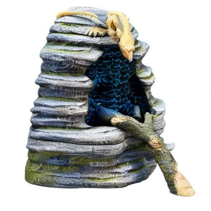Zilla Spring Cave Décor with Blue LED, Rain Chamber, One Size, ECOM