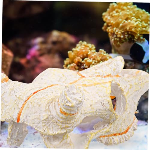 Abaodam Resin Reptile Shelter Bull Skull Ornament for Aquariums and Home Decor Natural Hide Cave for Reptiles Turtles and Fish Tanks Lifelike Skull Design for Pet Environments
