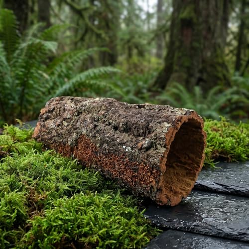 SHINEOFI Natural Cork Bark for Reptiles 9x4x3. 5" Wood Cork Rounds Tube Hide Reptile Bark Decor for Gecko Lizard Snake Spiders Bearded Dragons Tank Terrariums Turtle Tanks and Bird Cages Decor