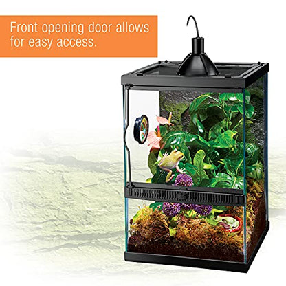 Zilla 11 Gallon Glass Tropical Vertical Habitat Starter Kit for Small Tree Dwelling Reptiles & Amphibians