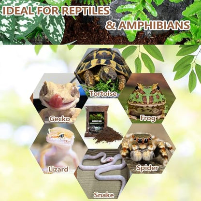 BNOSDM Reptile Soil Substrate,Natural Terrarium Bedding,Snake Bedding,Fluffy Reptile Tank Substrate for Tortoise Hermit Crab Tarantulas Lizards - color: 0.79gal