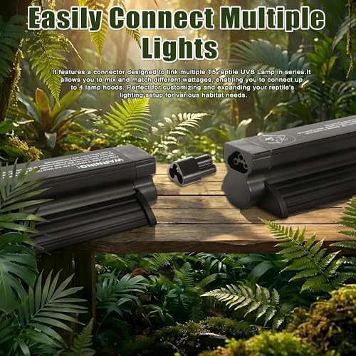 T5 HO UVB Reptile Light Kit, 6.4" Fixture with 4W 10.0 UVB Tube, Suitable for Desert Reptiles Including Juvenile Bearded Dragons in Small Terrariums - color: 10.0 Desert, size: 4W-6.4Inch