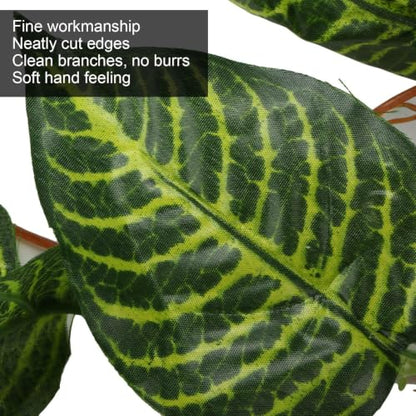 Pssopp Lifelike Plant Decorative Hanging Silk Terrarium Plant with Suction Cup for for Reptile Rainforest Box Aquarium Landscape(NFF‑84)