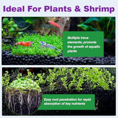 Upgraded Aquarium Soil Water Grass Mud, Ideal for Fish Tank Aquascaping Aquarium Substrate Soil for Plants and Shrimps, No Need to Wash (4.4 Pounds) - size: 4.4 Pounds