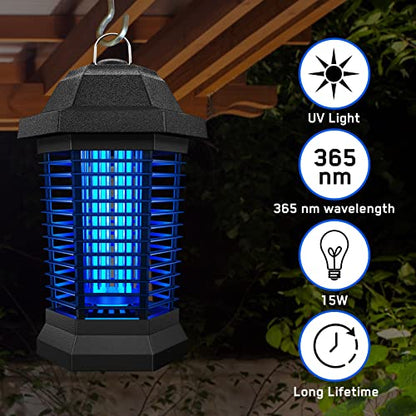 GOOTOP Replacement Bulb for Zap T6 Pro, K15, T9,X3 Bug Zapper, 15W, 4-Pin Base, U-Tube Bulb Twin Tube Bulb - size: 1 pcs