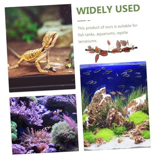 UPKOCH Reptile Climbing Branch Decor: Jungle Vine with Suction Cup Bendable Terrarium Plant for Bearded Dragon Gecko Frogs Snake Chameleons Cage Accessories