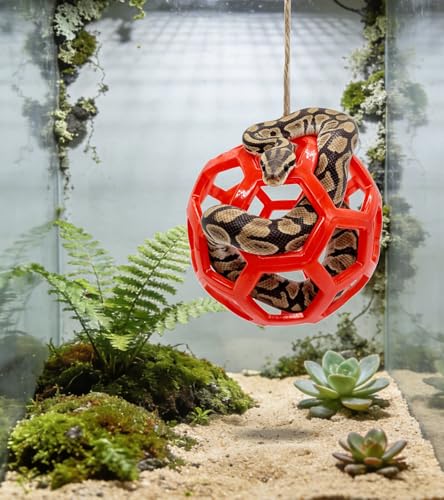 Snake Enrichment Toys,Ball Python Tank Accessories with Snake Climbing Accessories Hammock, Lizards Toy Activity Ball,Reptile Climbing Toys for Crested Gecko Bearded Dragon