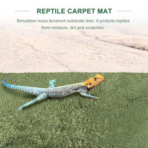 BESPORTBLE 2pcs Moss Mat for Reptiles Reptile Carpet Terrarium Liner Breathable Cushion for Lizards Snakes Turtles Habitat Mat