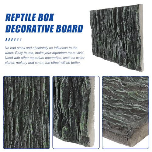 Happyyami 3D Fish Tank Background Board for Aquarium Decor, Lifelike Vertical Pattern Landscape Panel, Reptile and Turtle Terrarium Backdrop, Sturdy Waterproof Aquarium Decorative Board