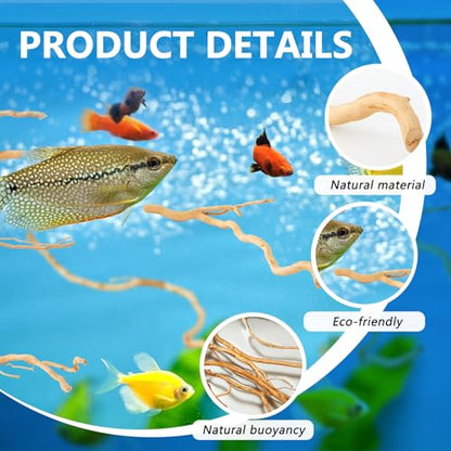 150g Natural Driftwood for Aquarium 12''-16'' Reptile Branches Terrarium Wood Long Driftwood for Aquarium Assorted Shapes Natural Decor - style: 0.33lb