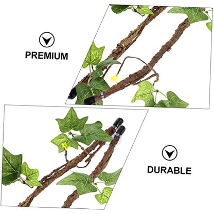 MERRYHAPY 2PCS Reptile Vines Suction Cups Jungle Climber Vines for Chameleons Snakes and Lizards Artificial Terrarium Decor for PET Habitat