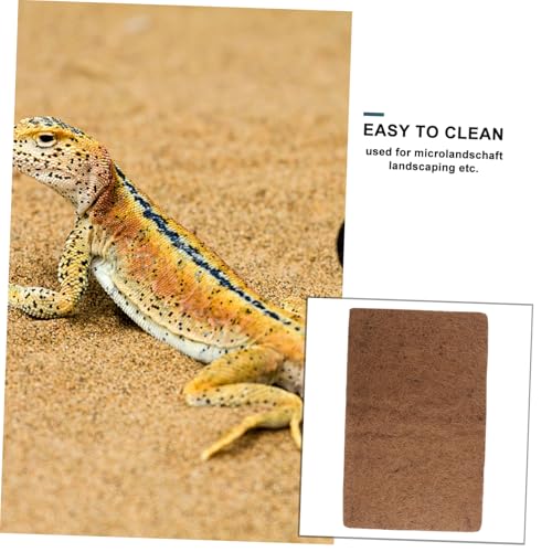 Toyvian 3pcs Climbing Pet Mat Substrate Liners Reptile Mat for Bearded Dragon Lizard Carpet Reptile Carpet Mat Terrarium Reptile Bed Mat Coconut Pads Coir Bedding Fiber Accessories Wooden