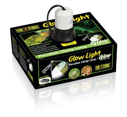 Exo Terra Reptile Dome Light Fixture - 5-1/2-Inch Porcelain Clamp Lamp for Deep Heat and Light, Perfect for Reptile Terrarium - size: 5-1/2-Inch Long