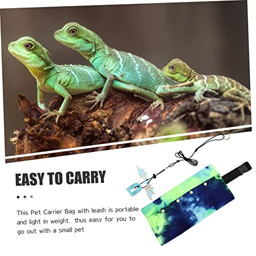 Toyvian Portable Reptile Travel Bag with Adjustable Leash for Outdoor Lizard Carrying Pet Carrier Suitable for Hiking Cycling and Subways Capacity Shoulder Strap Design for Small Reptiles
