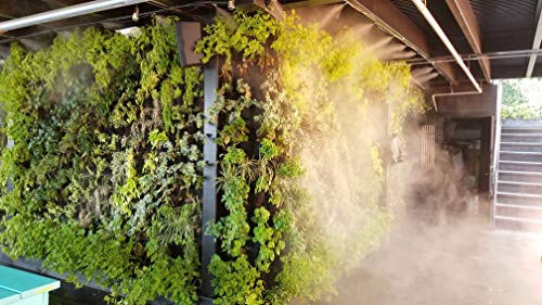 High Pressure Misting System 1500 PSI - Patio Misting System | Restaurant Misting System | Industrial Misting System | with Stainless Steel Misting Nozzles | Flexible (40 Feet - 10 Nozzles) - size: 40 Feet - 10 Nozzles