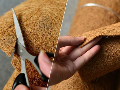 Coconut Fiber Grow Mat, Yarrdfir Natural Coconut Liners for planters, Flower Basket, Natural Coconut Fiber mat, Garden Decoration, Animal pet pad, Reptile Carpet, Snow Mat (10 x 80) - size: 10x 80 inchs