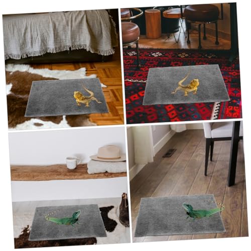 Happyyami 3pcs Reptile Carpet Substrate Mats Water-Absorbent Polyester Liners for Turtles Snakes Lizards and Tortoises Washable Reusable Easy to Clean Grey
