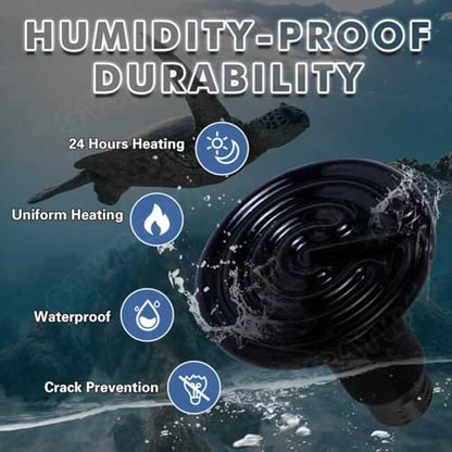 Ceramic Heat Emitter, Reptile Heat Bulbs (2 Pack-0.25 inch-75mm) - Versatile Warming Bulbs for herptiles, Birds, and Household Pets. (150 Watts) - color: 150 Watt, size: 75 mm