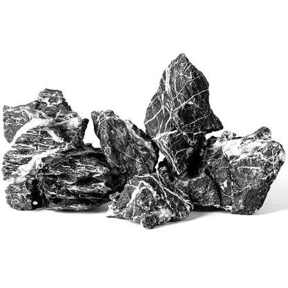 2.2-8.1 Inches Natural Seiryu Stone, 5 PCS Mixed Sizes Aquarium Rocks for Aquascaping, Iwagumi Layouts, Terrariums & Aquarium Décor - size: 2.2-8.1 in