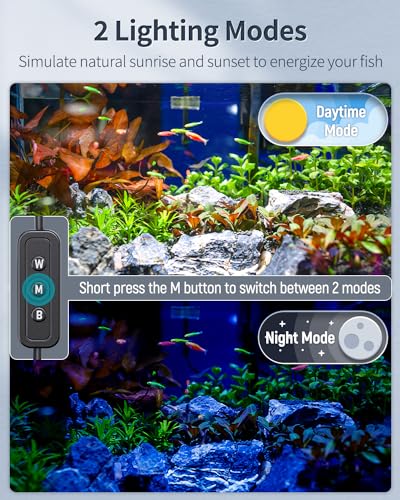 Pawfly 11 W Terrarium Reptile LED Light for 12" to 18" Terrarium Extendable Reptile Tank Light with Full Spectrum Brilliant White Blue Red Lights with Day & Night Modes and Adjustable Brightness - size: 24-30 Inch (18W)