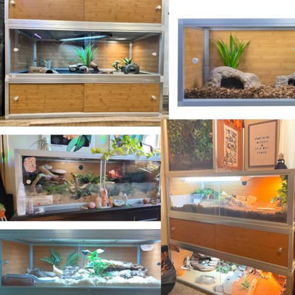 Zen Habitats 4'x2'x16 Reptile Enclosure - The 3.0 - color: Color: Bamboo - Material: PVC
