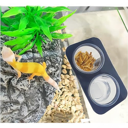 100 pcs 0.5oz Crested Gecko Food and Water Feeding Cups, Reptile Feeder Bowls, for Lizard and Other Small Pet Ledge Accessories Supplies