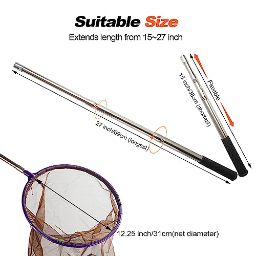 Snake Net, Snake Catcher Net, Rattlesnake Grabber Handling Tool, Reptile Catch Telescopic Pole Stick, Rattle Snake Removing and Catching Picker Tong, Snake Catcher Hook Grabber Handling Stick Trap Too