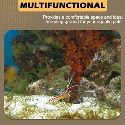 Shrimp Rocks, 5 oz for Crayfish, Snails, Hermit Crab, Crustacean, Aquarium | for Marine Tanks, Freshwater Use & Terrarium Habitats