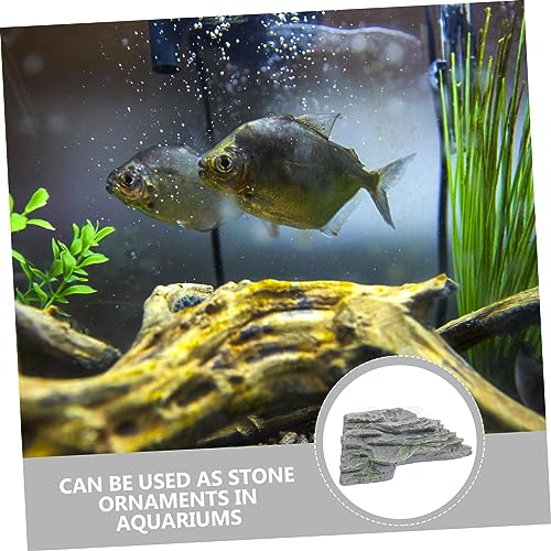 Yardwe Turtle Basking Platform Adjustable Floating Island with Suction Cups Multi-Functional Resting Terrace and Climbing Ramp for Aquatic Turtles and Reptiles Realistic Simulation Design