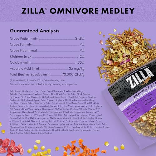 Zilla Pet Reptile Omnivore Food Medley Diet, 4 oz