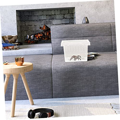 Reptile Breeding Box Transparent Plastic Habitat for Lizards and Spiders with Ventilation System for Optimal Airflow and Observation Space