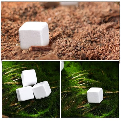 VOSAREA Natural Mineral Calcium Block for Reptiles and Amphibians, 30pcs Turtle Tortoise Lizard Frog with Microelements for Shell Growth and Health Maintenance
