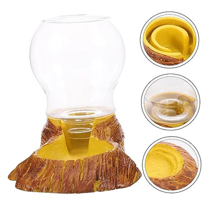 BESPORTBLE Automatic Crawler Waterer Resin and Pet Watering Station Water Dish for Reptile Tank Turtle Tank Accessories