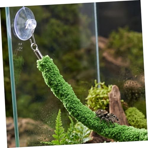 Cabilock Reptile Climbing Rope Vine 50cm, Bendable Artificial Moss Vine for Lizard Tank Climbing, Terrarium Habitat Decor Suitable for Chameleon, Bearded Dragon, and Jumping Spider