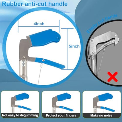 Snake Tong Grabber, 65 Inch Snake Clamping Tool for Safe Snake Handling and Rattlesnake CaptureMade of stainless steel tubing sponge handles and plastic. (blue) - color: Blue