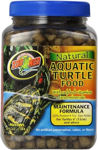 Zoo Med Natural Aquatic Turtle Food - Maintenance Formula (Pellets) 6.5 oz - Pack of 3