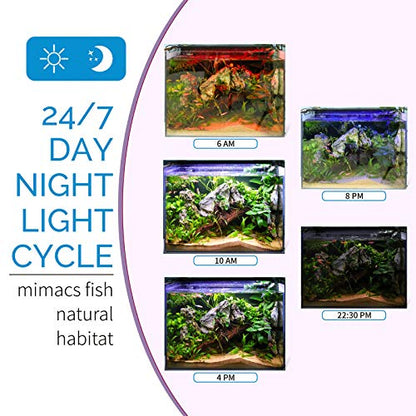 hygger Advanced LED Aquarium Light with Timer, 24/7 Lighting Cycle & DIY Mode, Full Spectrum Fish Tank Light for 24-30 in Freshwater Planted Tank - size: 24"- 30"