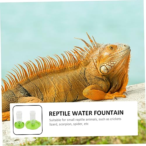 YARNOW 2sets Turtle Accessories for Tank Reptile Food Bowls Water Drinking Plates Pet Water Feeder