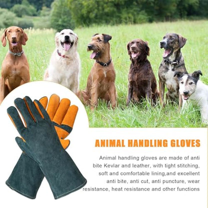 suade Gauntlet Protectors - Animal Handling Gloves, High Temperature Oven Grill Stove Shield, Cut Resistant Accessory Case - color: A