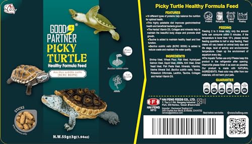 Purify Series for Aquatic Turtle Food, Suitable for Turtles and Red Eared Slider, Floating Sticks, Good for Shell Health and Growth, 3.35oz (Pack of 2) - size: 1.94 Ounce (Pack of 2)