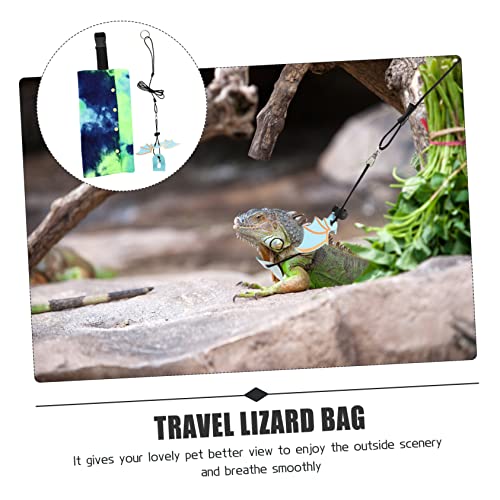 Toyvian Portable Reptile Travel Bag with Adjustable Leash for Outdoor Lizard Carrying Pet Carrier Suitable for Hiking Cycling and Subways Capacity Shoulder Strap Design for Small Reptiles