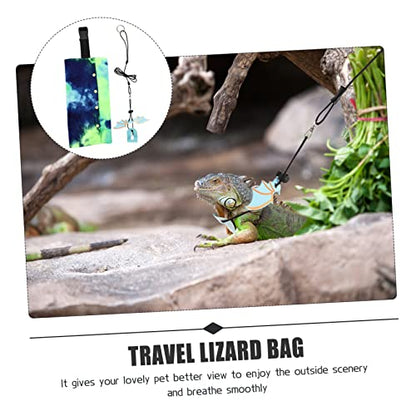 Toyvian Portable Reptile Travel Bag with Adjustable Leash for Outdoor Lizard Carrying Pet Carrier Suitable for Hiking Cycling and Subways Capacity Shoulder Strap Design for Small Reptiles