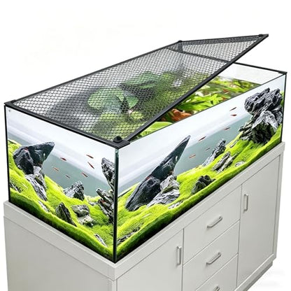 DIY Magnetic Fish Aquarium Anti-Jumping net Cover, Mesh Terrarium lid Aquarium Hood, Reptiles from Jumping Out
