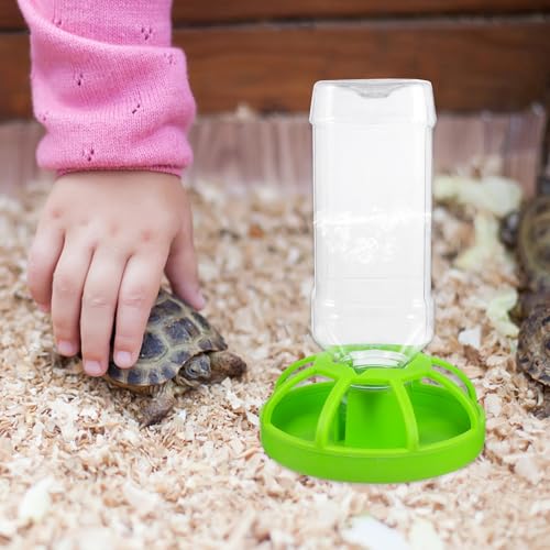 Toyvian Automatic Reptile Water Feeder Bowl with Reservoir for Turtle Lizard Snake Amphibian Drinking, Pet Terrarium Water Dispenser Accessory