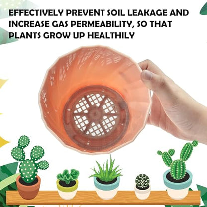 50 Pcs Round Mesh Plant Drainage Screens - Anti - Loss Protection for Effective Gardening and Lawn Care - color: 02 Black