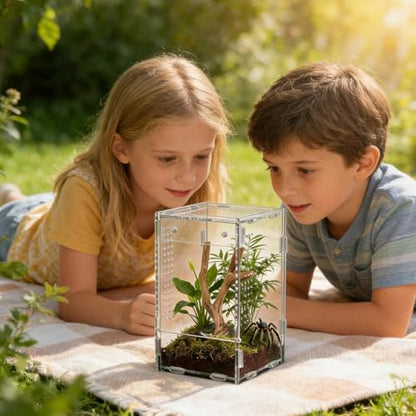 Chameleon Enclosure - Acrylic Tarantula Cage | Escape Proof Reptile Tank,for Observation Home Pet Store Bedroom Living Room Office