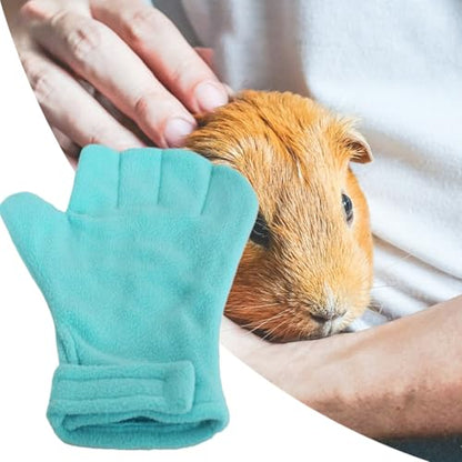 Anti Bite Gloves | Scratch Resistant Mitts - Hamster Calming Gloves | for Sugar Petaur Bird Parrot Hedgehog - color: Blue